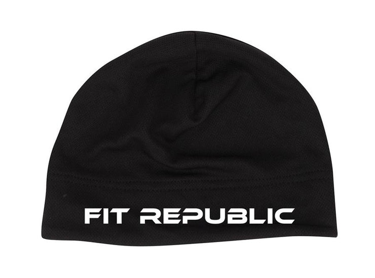 Black Skull Cap with White Logo